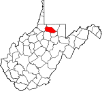 Map of West Virginia showing Marion County - Click on map for a greater detail.