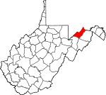 Map of West Virginia showing Mineral County - Click on map for a greater detail.