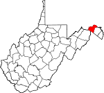 Map of West Virginia showing Morgan County - Click on map for a greater detail.