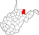 Map of West Virginia showing Preston County - Click on map for a greater detail.