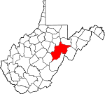 Map of West Virginia showing Randolph County - Click on map for a greater detail.