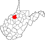 Map of West Virginia showing Ritchie County - Click on map for a greater detail.