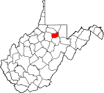 Map of West Virginia showing Taylor County - Click on map for a greater detail.