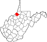Map of West Virginia showing Tyler County - Click on map for a greater detail.