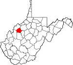 Map of West Virginia showing Wirt County - Click on map for a greater detail.