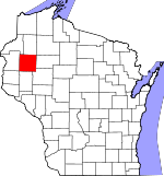 Map of Wisconsin showing Barron County - Click on map for a greater detail.