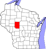 Map of Wisconsin showing Clark County - Click on map for a greater detail.
