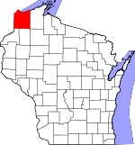 Map of Wisconsin showing Douglas County - Click on map for a greater detail.