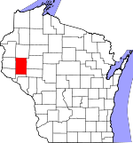 Map of Wisconsin showing Dunn County - Click on map for a greater detail.