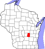 Map of Wisconsin showing Green Lake County - Click on map for a greater detail.