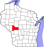 Map of Wisconsin showing Jackson County - Click on map for a greater detail.