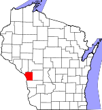 Map of Wisconsin showing La Crosse County - Click on map for a greater detail.