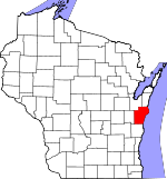 Map of Wisconsin showing Manitowoc County - Click on map for a greater detail.