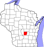 Map of Wisconsin showing Marquette County - Click on map for a greater detail.