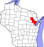 Map of Wisconsin showing Oconto County - Click on map for a greater detail.