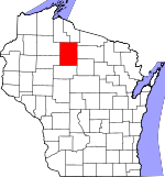 Map of Wisconsin showing Price County - Click on map for a greater detail.