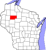 Map of Wisconsin showing Rusk County - Click on map for a greater detail.