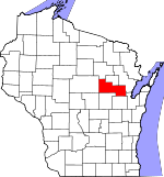 Map of Wisconsin showing Shawano County - Click on map for a greater detail.