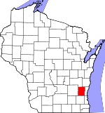 Map of Wisconsin showing Washington County - Click on map for a greater detail.