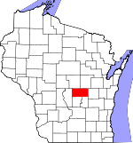 Map of Wisconsin showing Waushara County - Click on map for a greater detail.