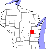 Map of Wisconsin showing Winnebago County - Click on map for a greater detail.