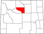 Map of Wyoming showing Washakie County - Click on map for a greater detail.
